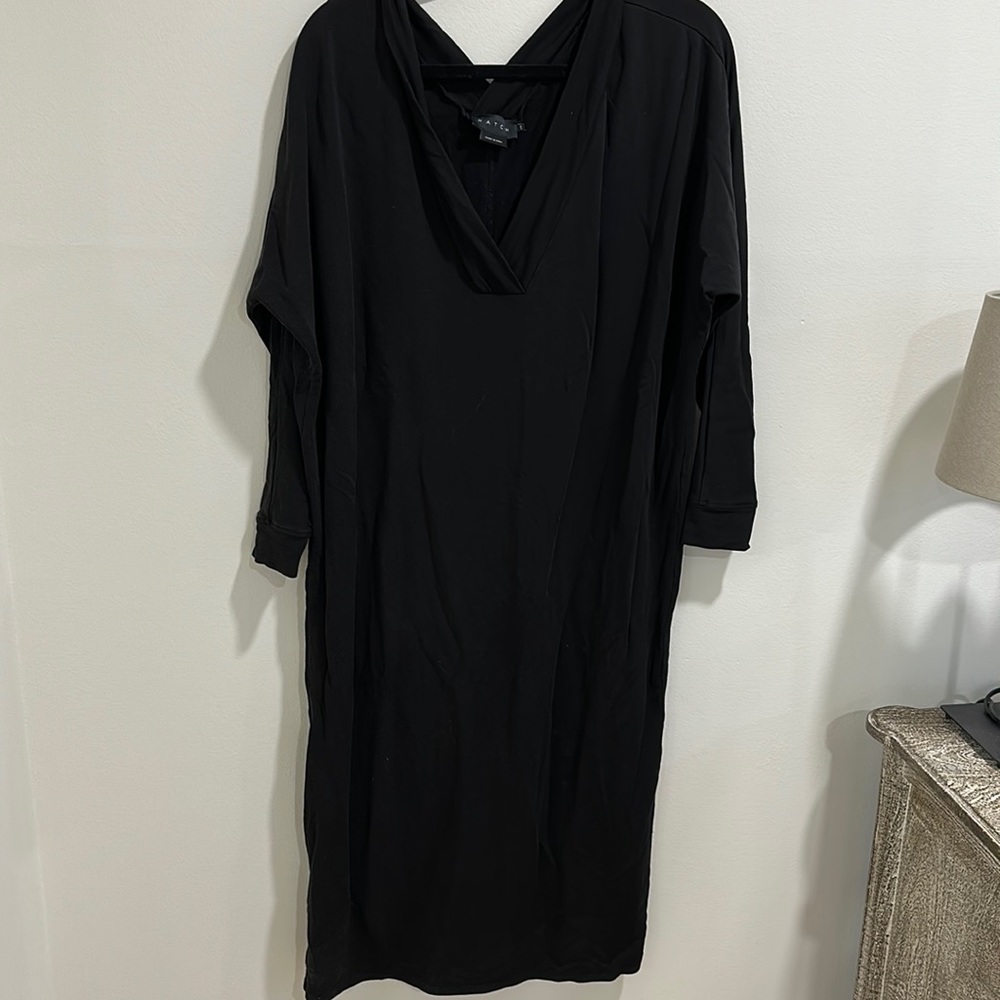 Hatch v neck sweatshirt dress - OS
